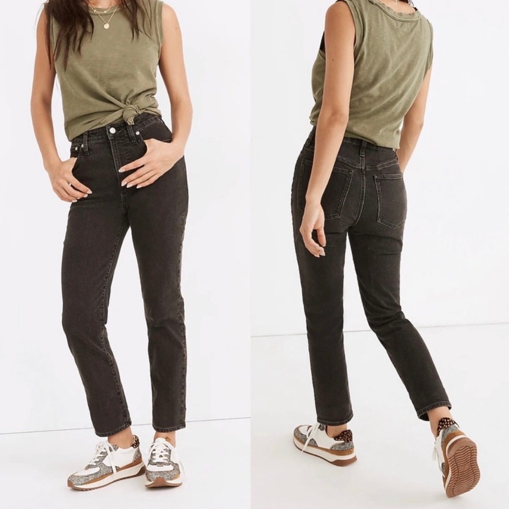 Madewell The Curvy Perfect Vintage Jean in Lunar Wash Size 27 Gray Black NA883